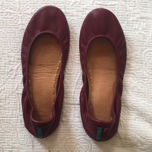 Burgundy Tiek Ballet Flats